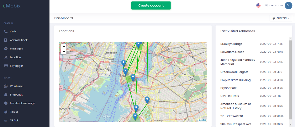 Graphic showing a map with PGS pins and information