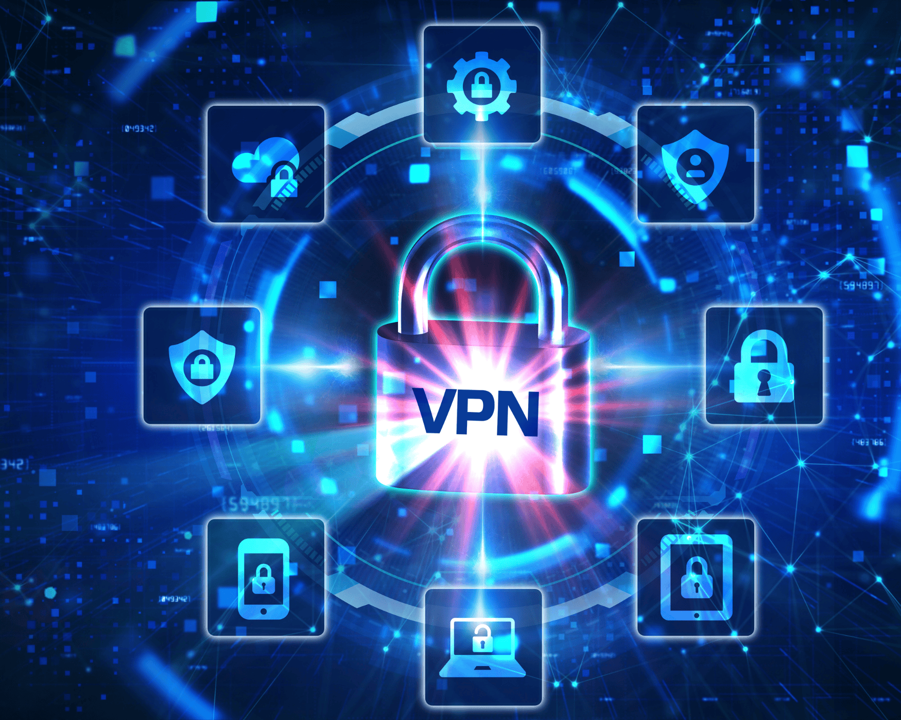 Graphic showing a VPN