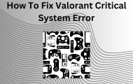 How to fix valorant critic system error