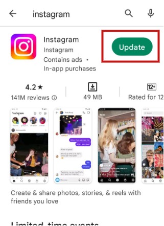 How To Fix Instagram Stories Repeating: Updating The App