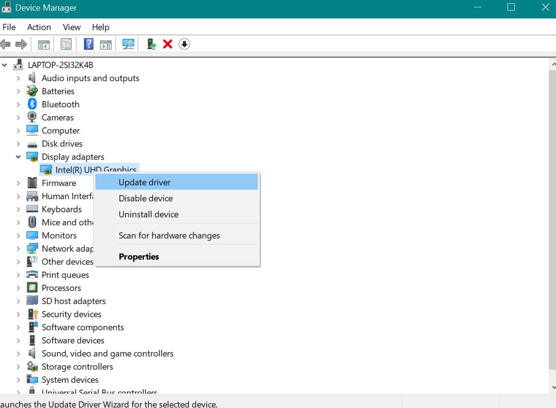 Update Graphics Driver