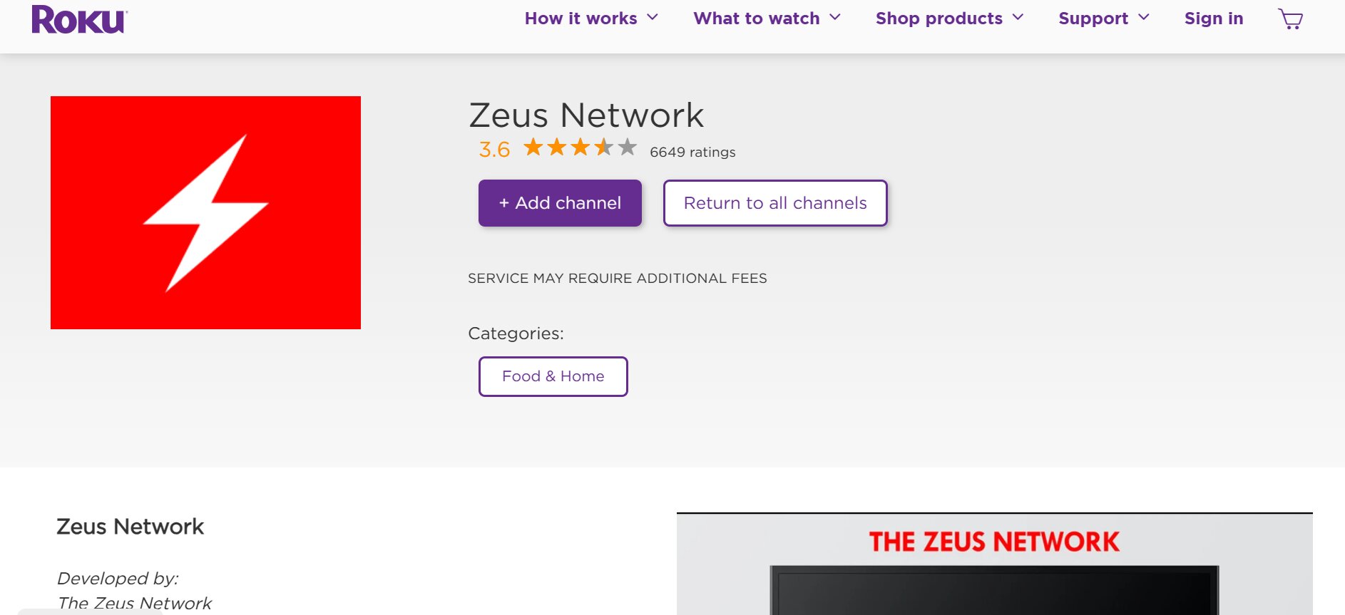 Zeus Network Roku 