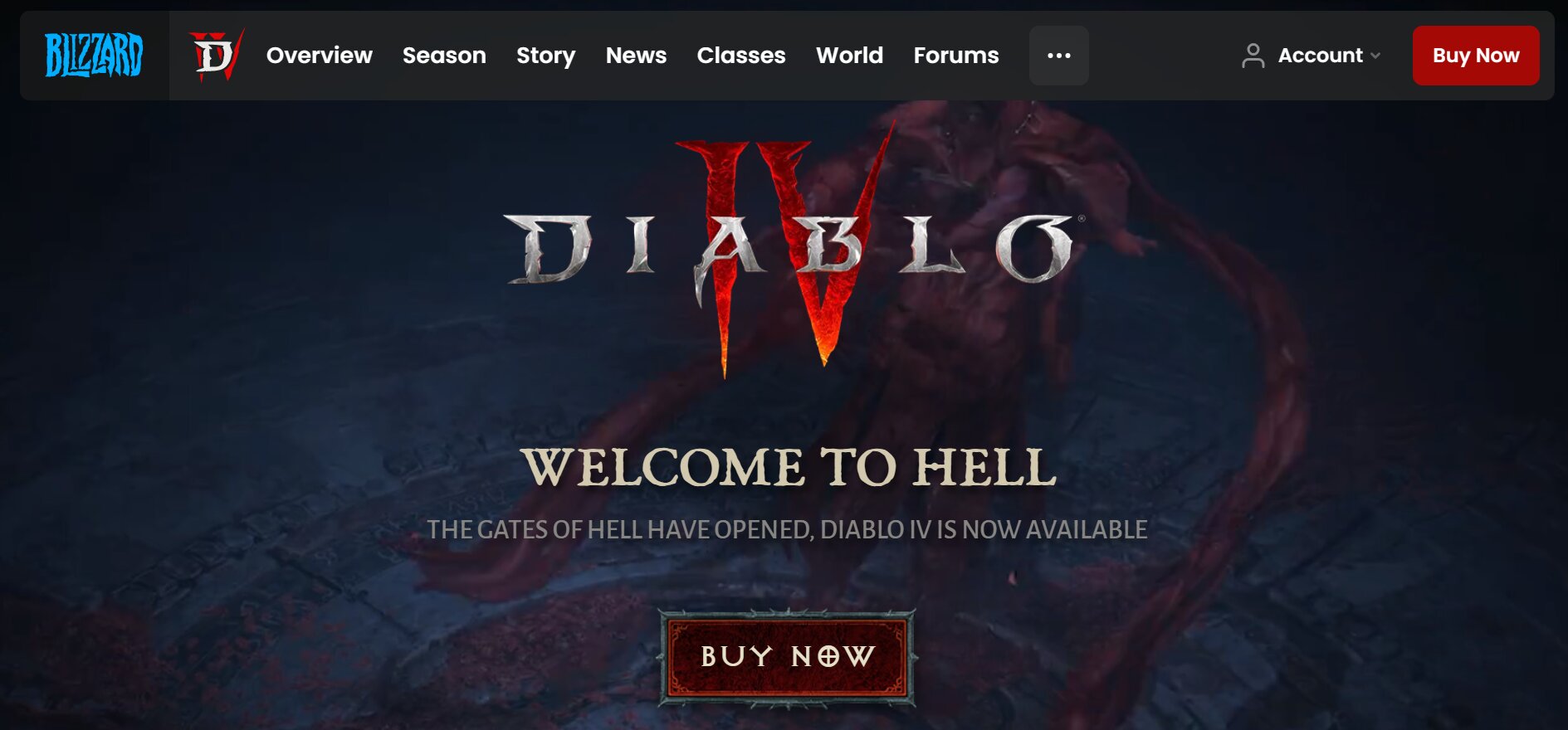 Diablo homepage