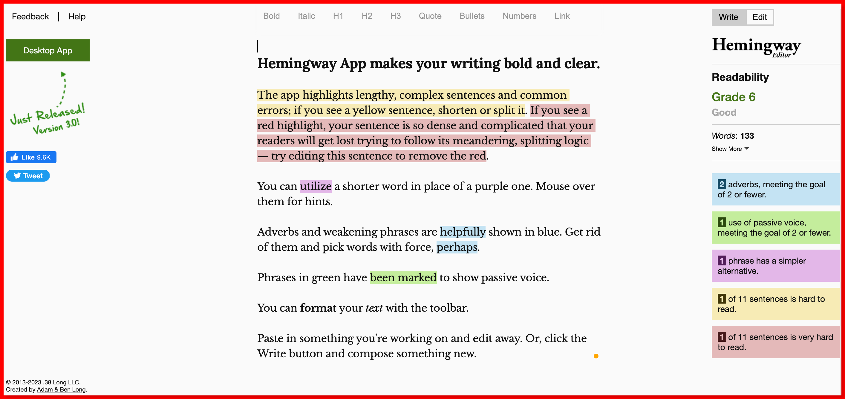 Hemingway Homepage