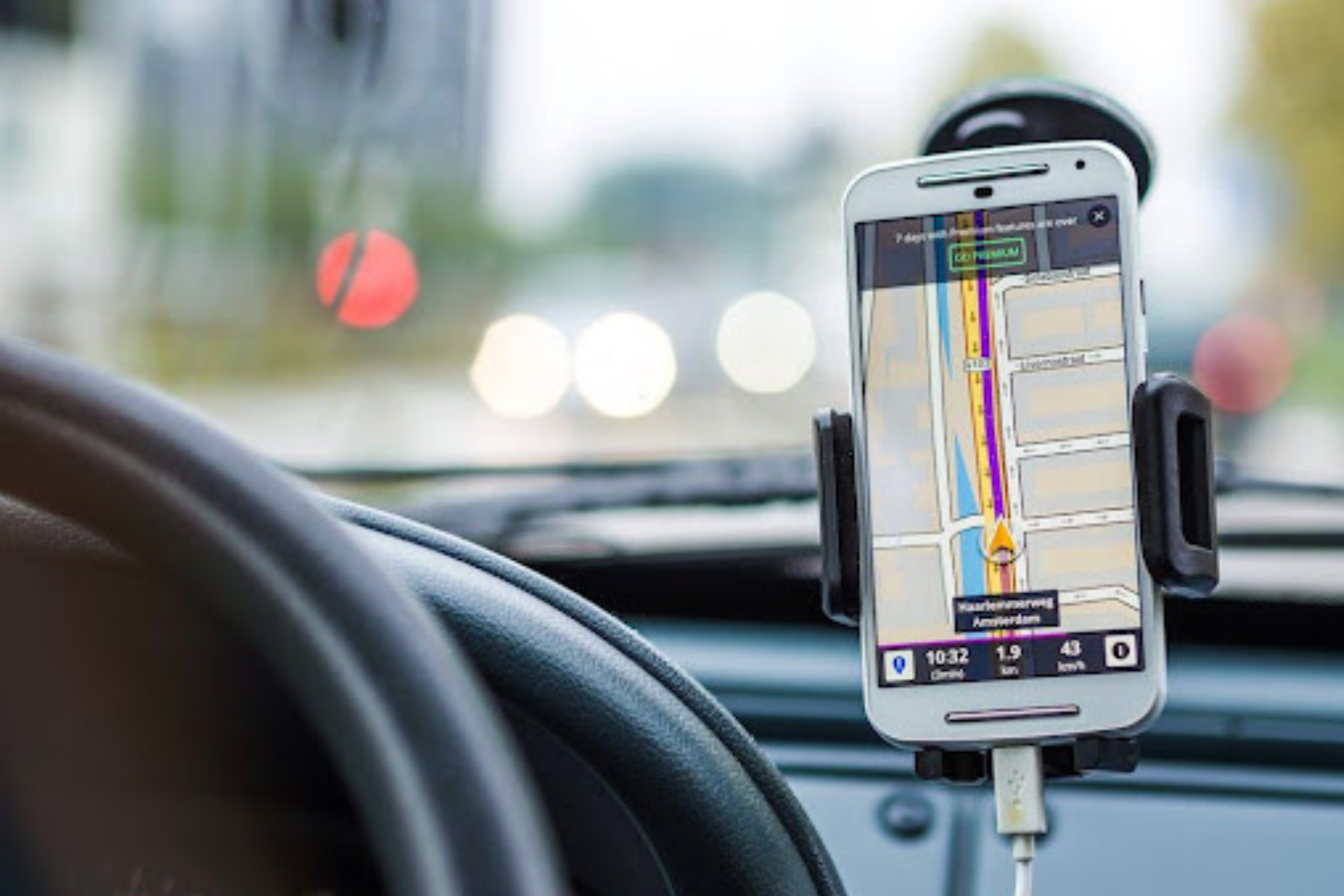 GPS on an android phone in a car