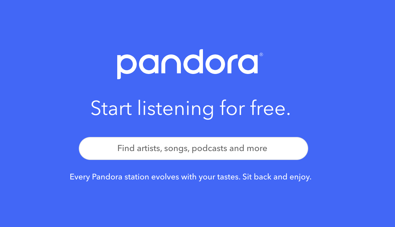 Pandora Webpage