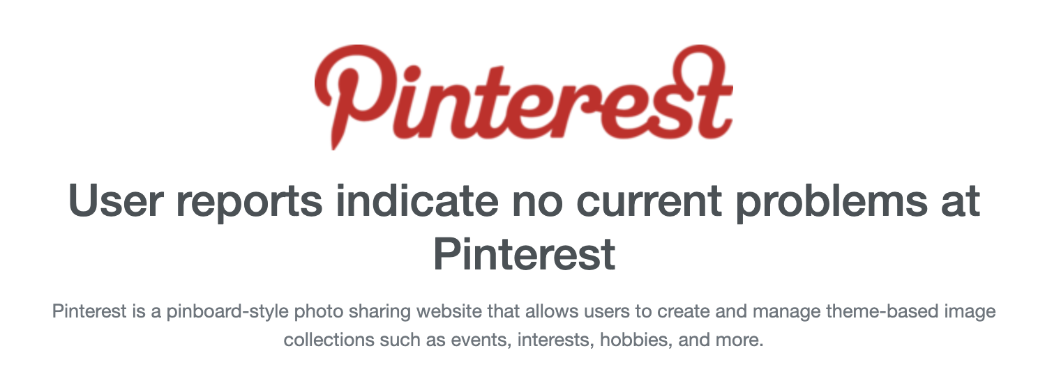 Pinterest Down 