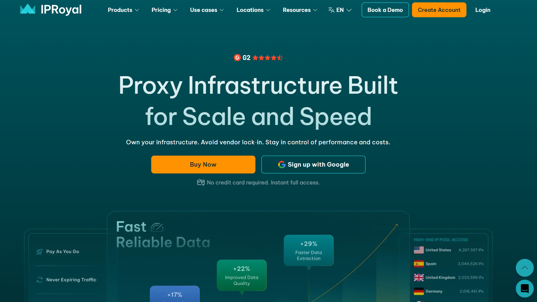 Screenshot of IP Royal's homepage