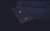 An android phone with an Instagram app.